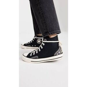 Converse Chuck Taylor All Star‎ High Top Floral Sneakers Black Womens 8.5